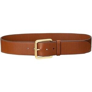 LAUREN RALPH LAUREN Women's Leather 2 Wide Belt tan Brown size S